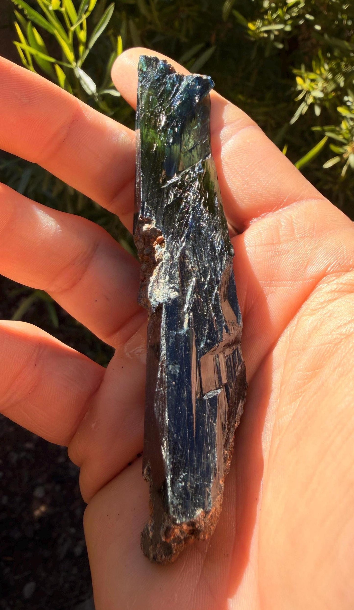 Rare Brazilian Vivianite Crystal: Reiki Energy Stone, Collector's Gem, 39.41g/197.05ct