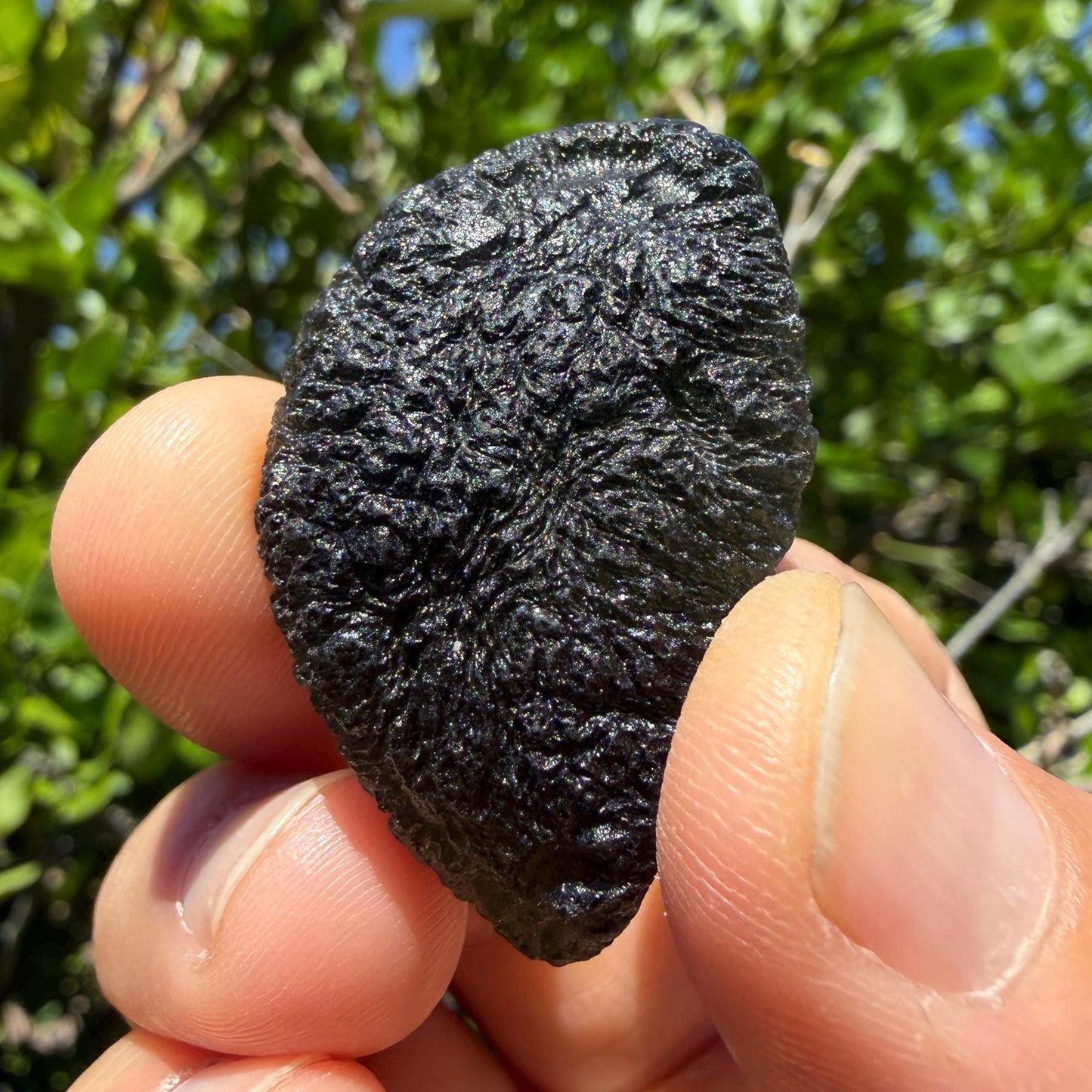 Authentic Moldavite Tektite Specimen, Reiki Healing Crystal, 13.99g/69.95ct
