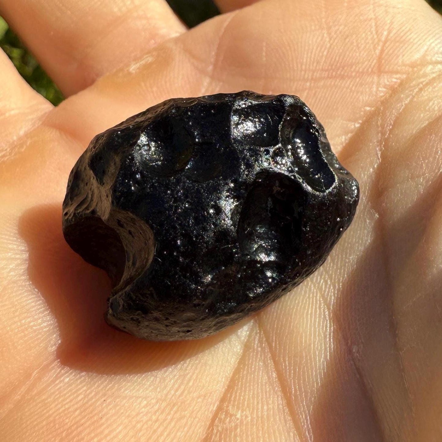 Indochinite Tektite: Indonesian Impactite Rock, Energy Work Stone, 10.50 grams