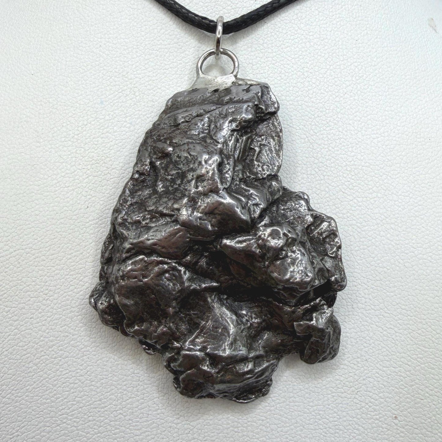 Campo del Cielo Meteorite Pendant: Authentic Iron Meteorite Jewelry, 52.71g