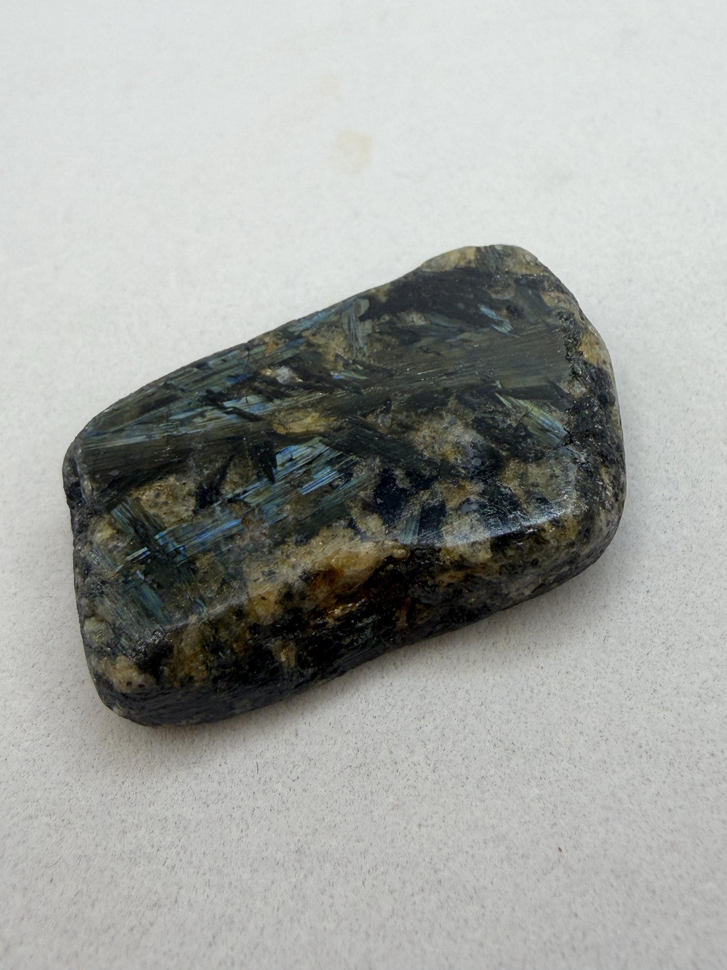 Rare Nuummite Crystal Finland, Genuine Sorcerer’s Stone, Iridescent Stone, 13.73g