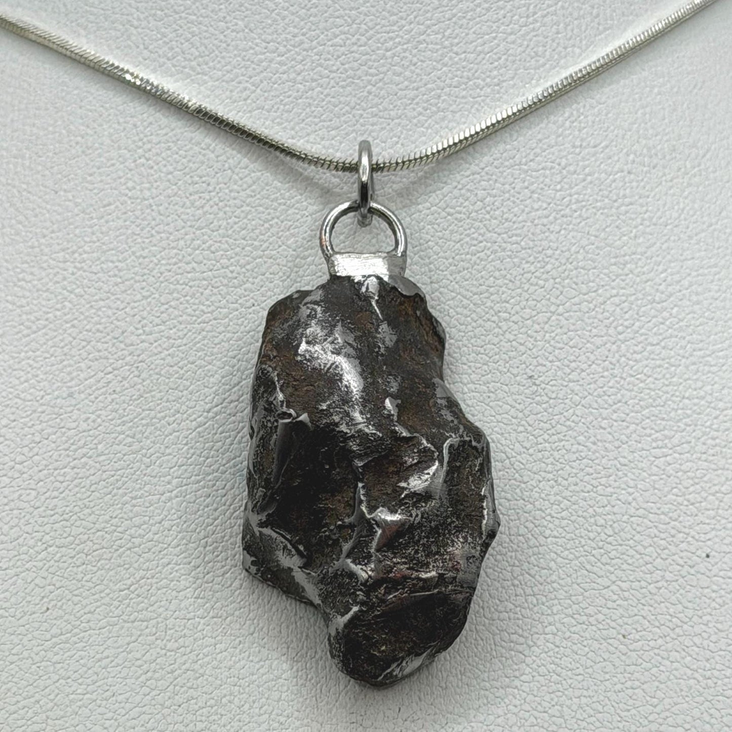 Gebel Kamil Iron Meteorite Pendant, 23.46 grams, Egypt, Authentic Meteorite