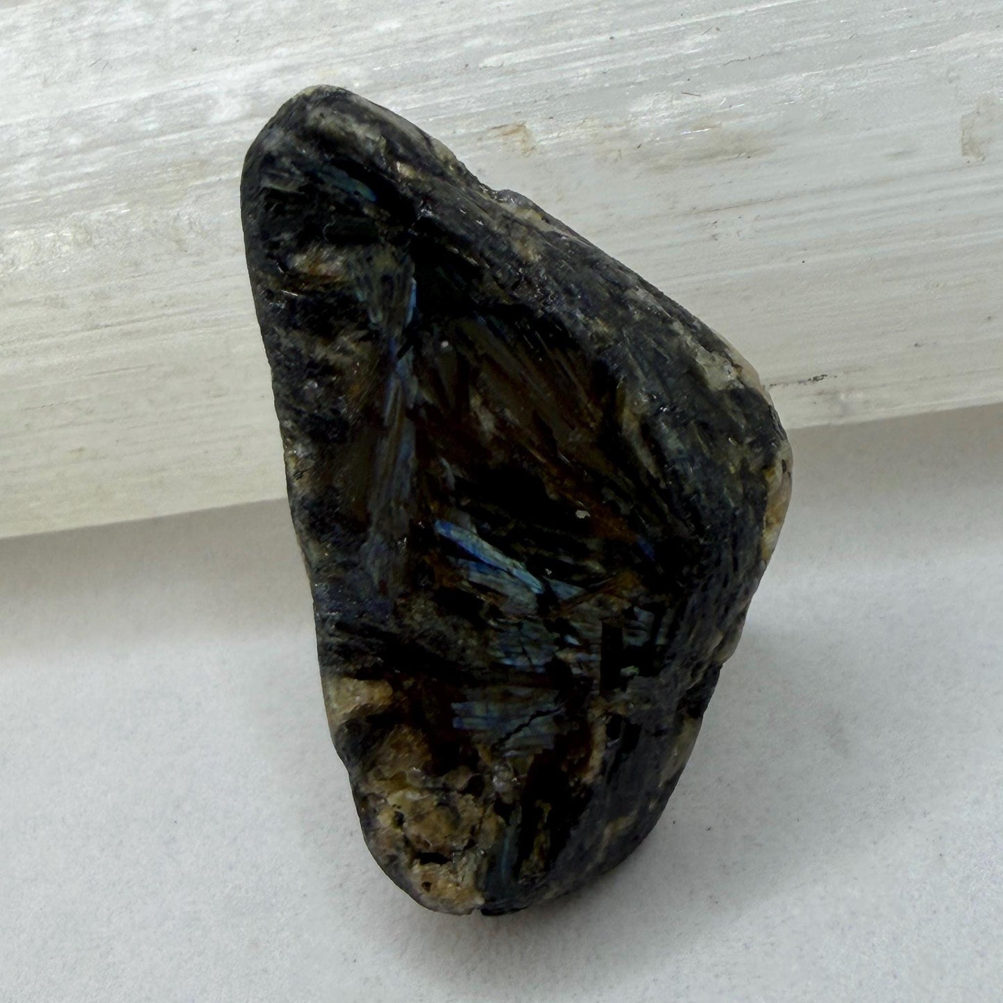 Rare Nuummite Crystal Finland, Genuine Sorcerer’s Stone, Iridescent Stone, 13.12g