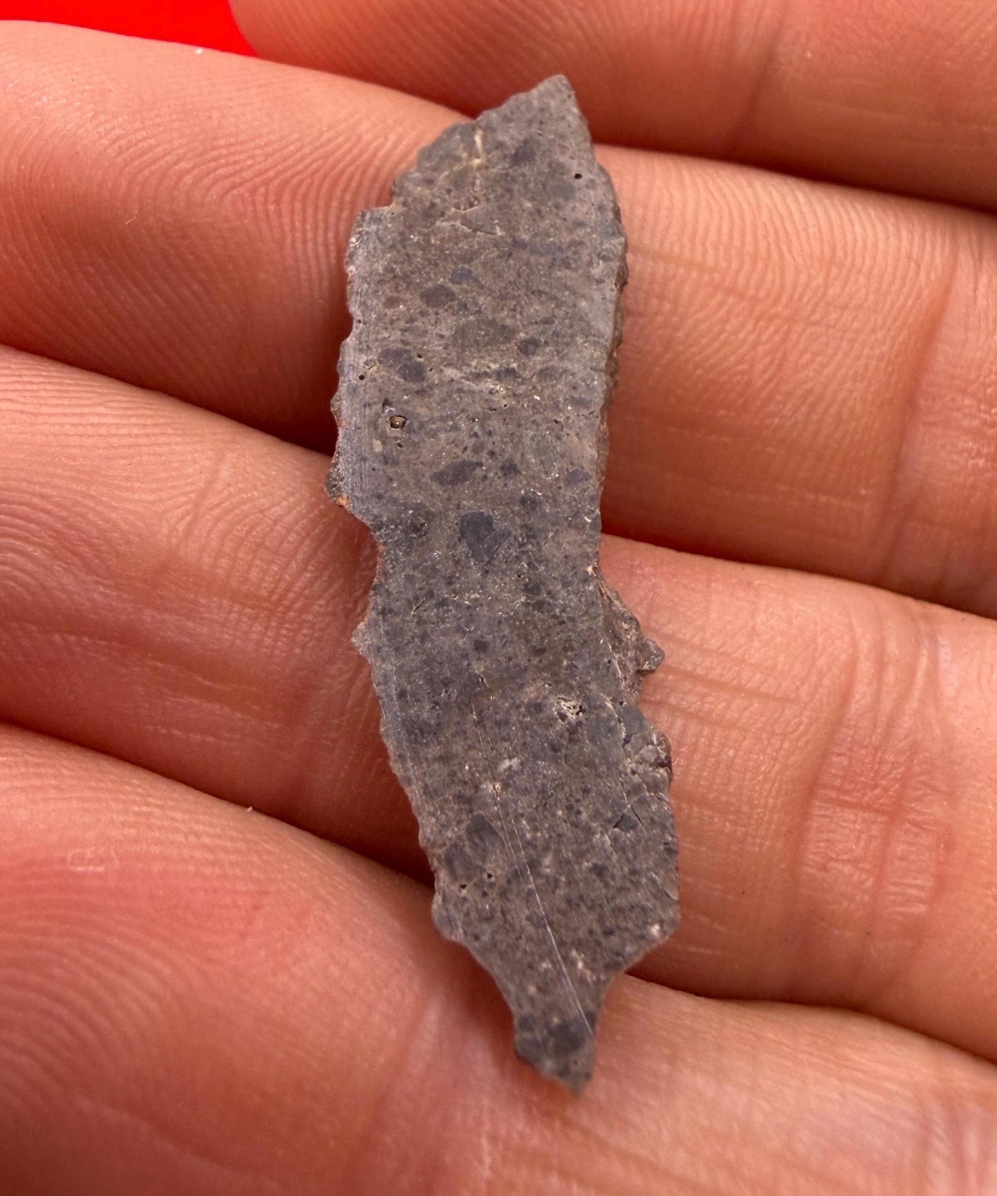 Oued el Hamim 001 Lunar Meteorite Slice, Rare Aqueously Altered Moon Rock, 1.52g