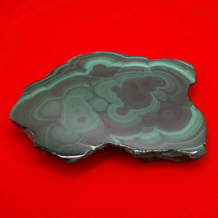 Polished Malachite Slice: Healing Crystal, Heart Chakra Stone, 49.85 grams