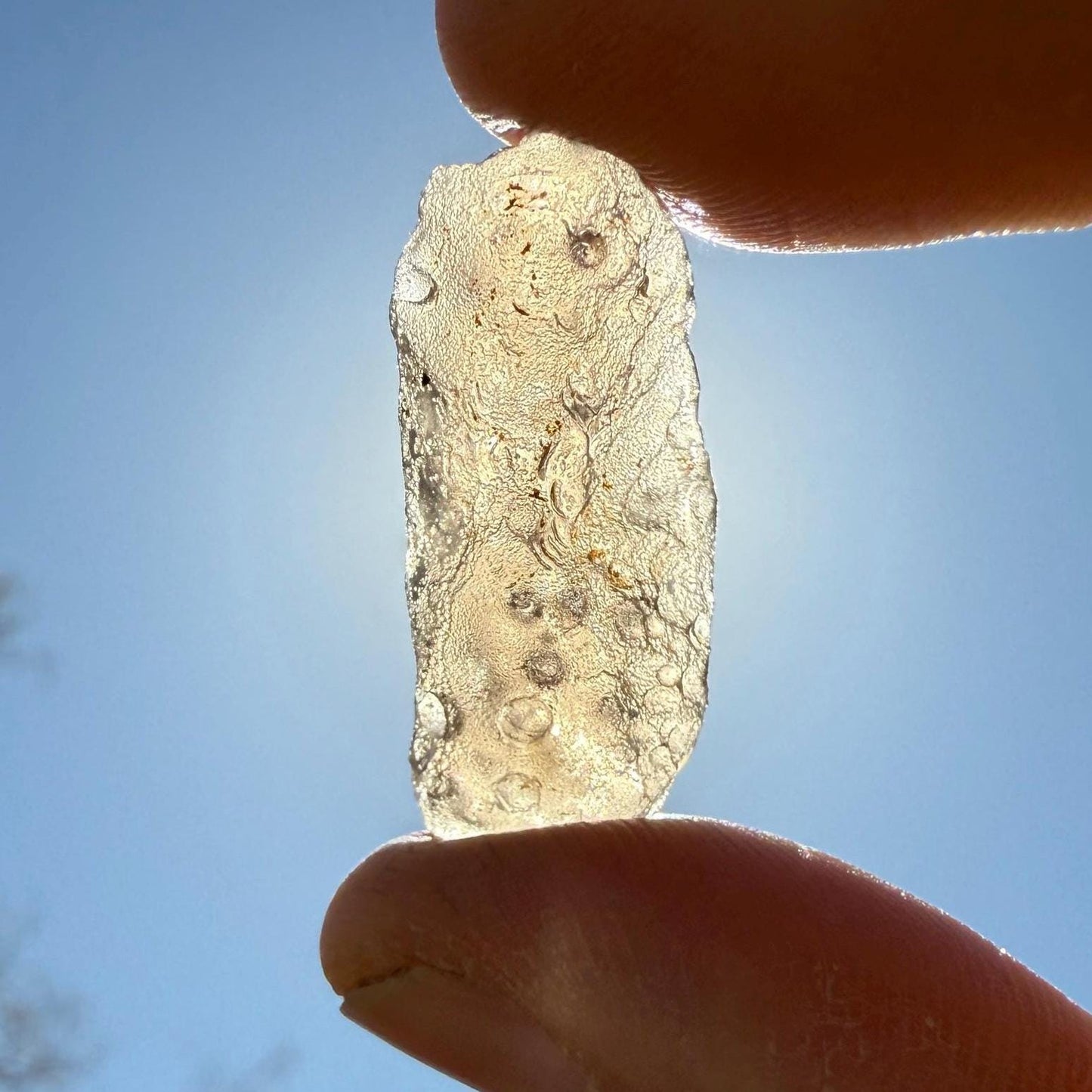 Colombianite Specimen: Translucent Shamanic Pseudo-Tektite, 3.19 grams
