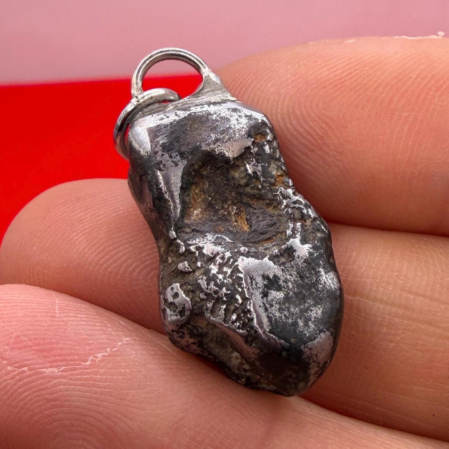 Sikhote-Alin Iron Meteorite Pendant: Astronomy Space Gift, 10.67g
