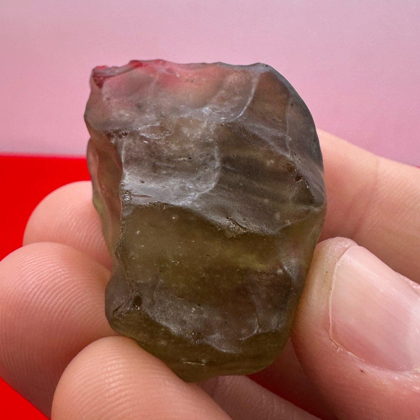 Rare Green Libyan Desert Glass Tektite: Manifestation Talisman, 18.73 grams