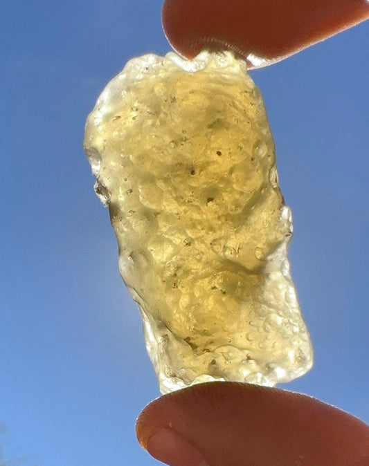 Libyan Desert Glass Tektite: Greenish Gold Talisman, 20.23 grams