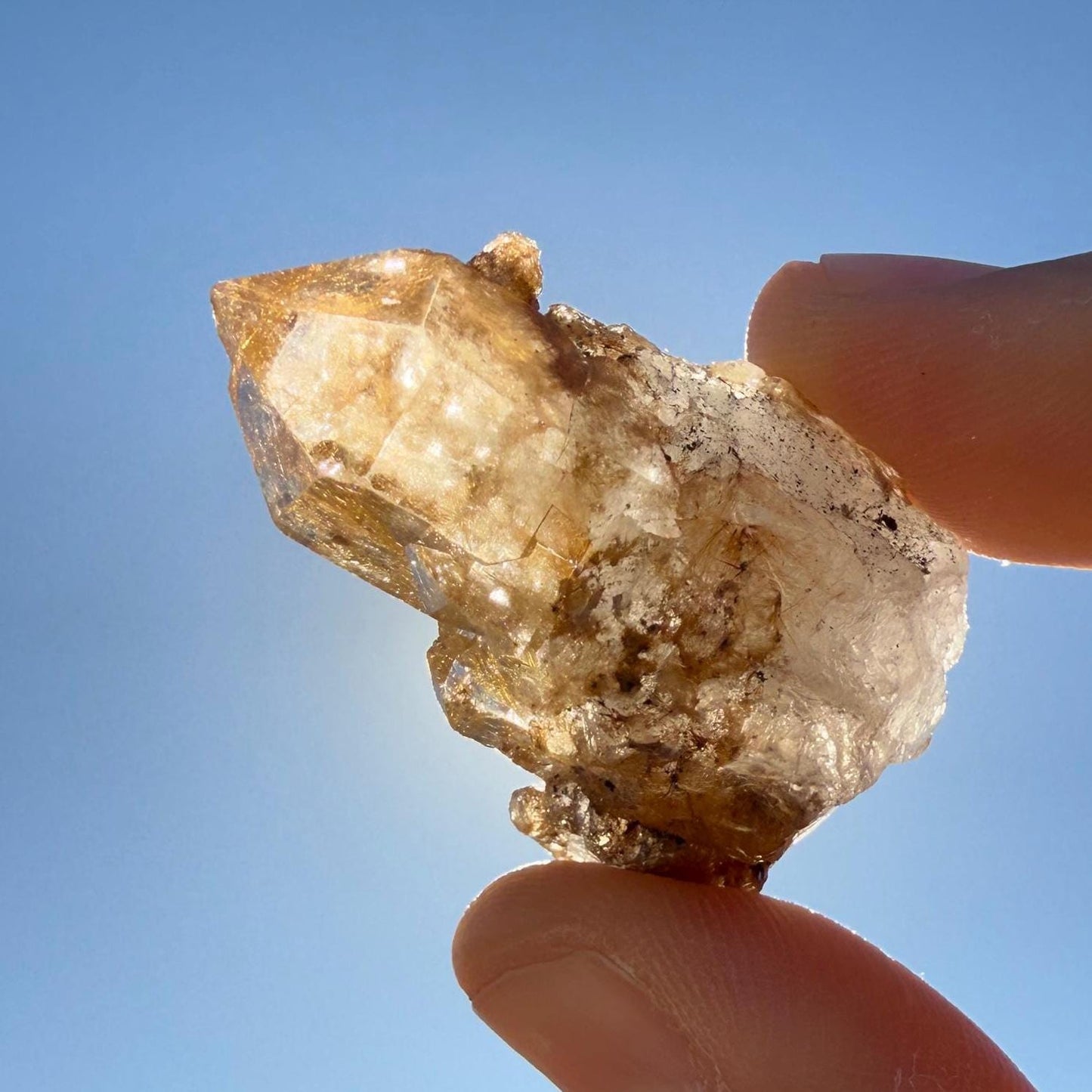 Golden Rutilated Quartz Crystal: Brazilian Fine Crystal, 18.98g