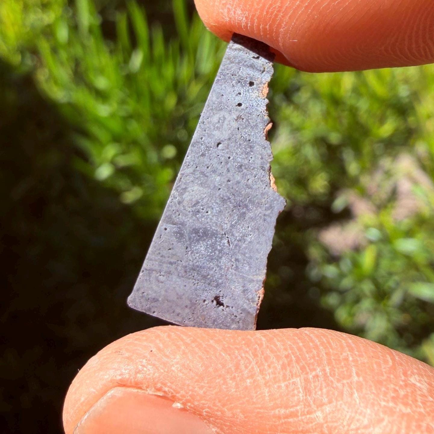 NWA 16315 Lunar Melt Breccia Meteorite Slice, Authentic Moon Rock, Mauritania, 1.26g