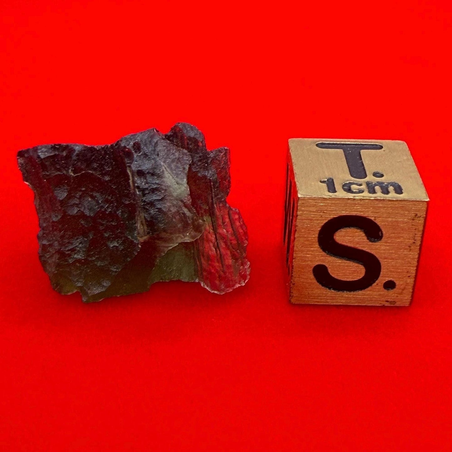 Authentic Moldavite Tektite Specimen, Czech Republic Origin, 3.22 grams