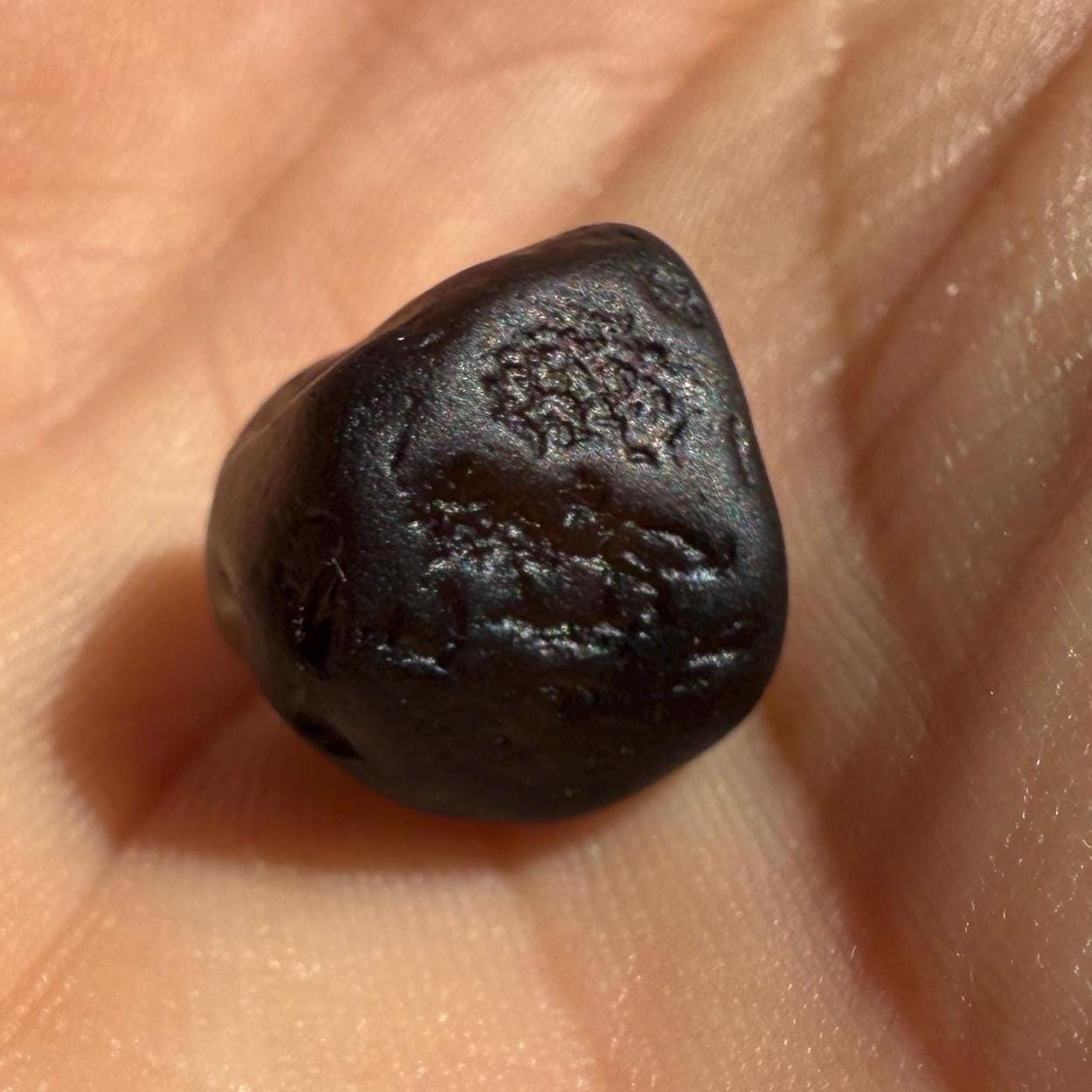 Saffordite Cintamani Stone: Rare Arizona Pseudo-Tektite, 2.04 Grams
