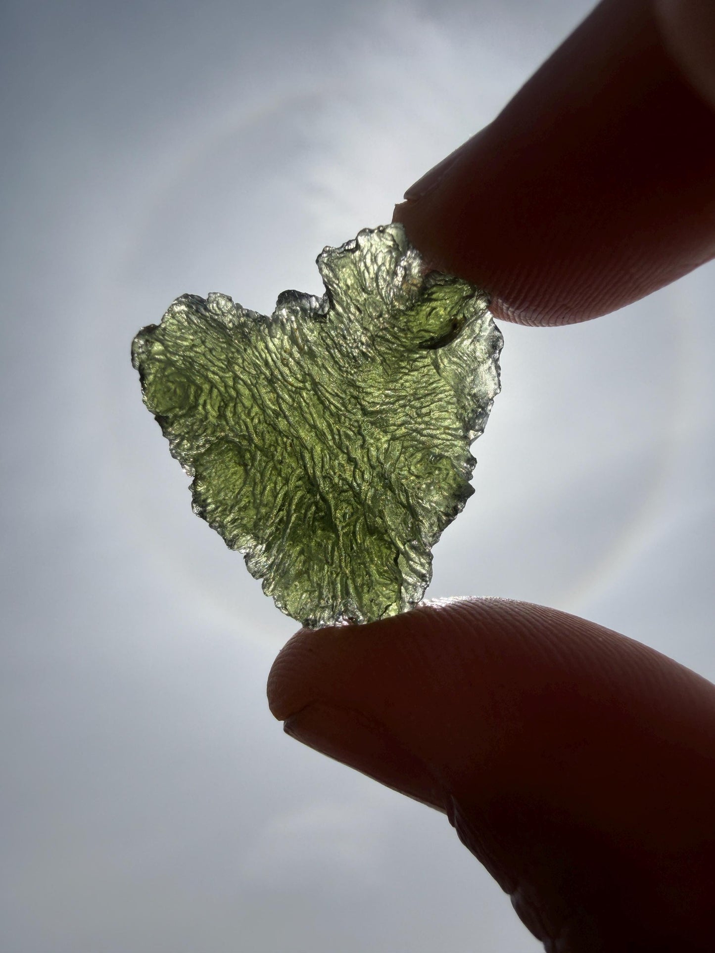 Authentic Moldavite Tektite Specimen, Reiki Healing Crystal, 4.54g/22.7ct