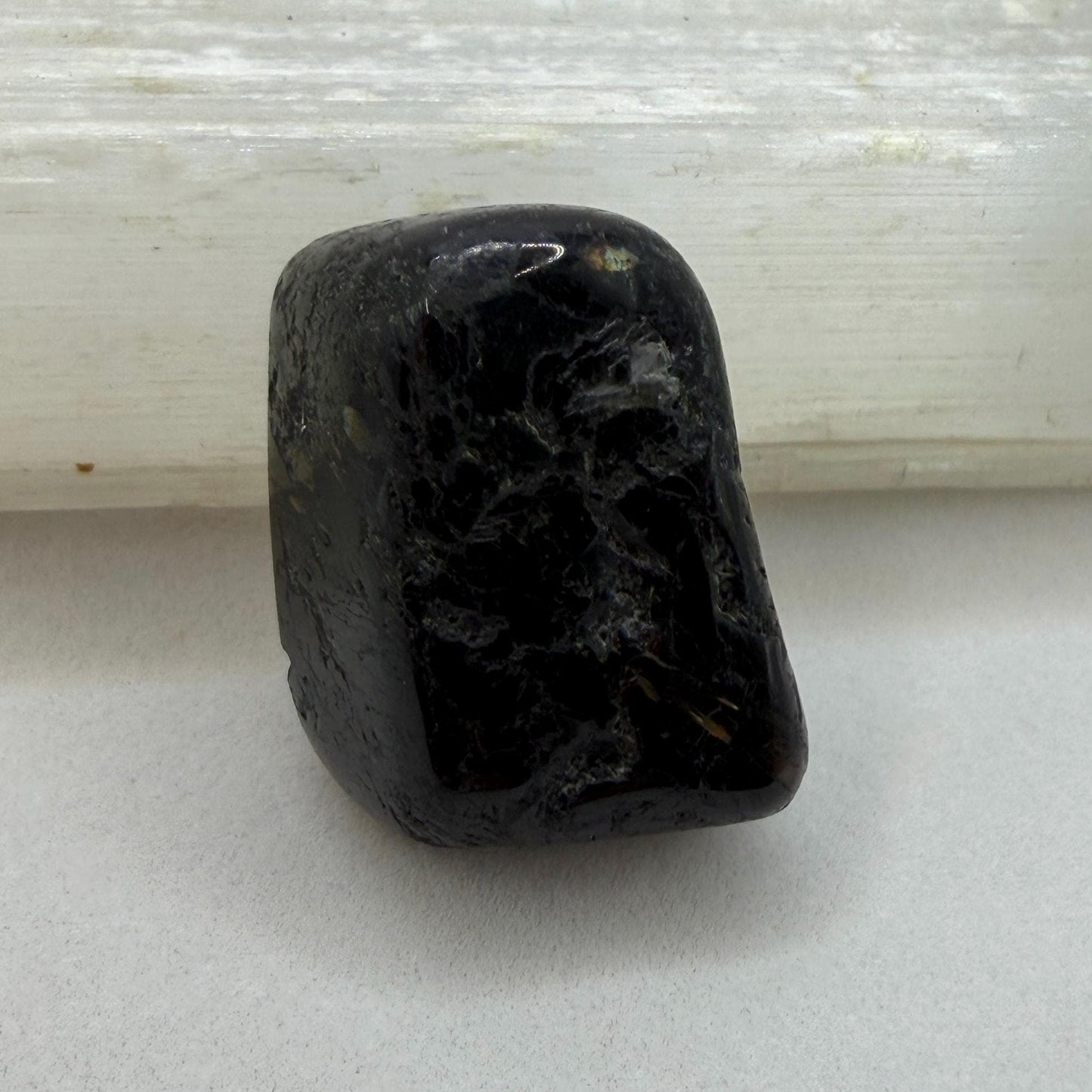 Greenland Nuummite Stone: Reiki Grounding Gemstone, 21.71 grams