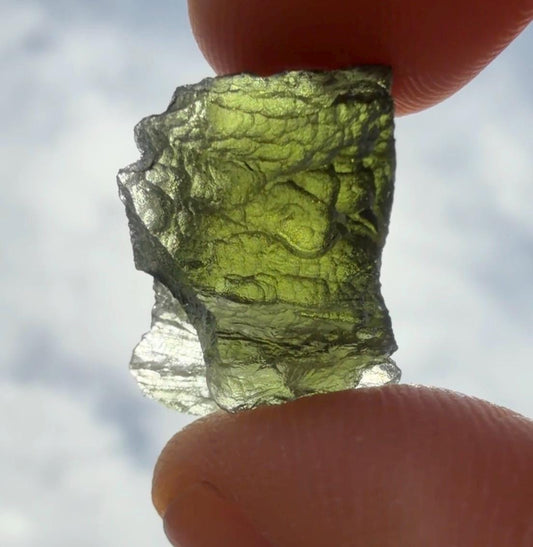 Authentic Moldavite Tektite Specimen, Czech Republic Origin, 3.22 grams
