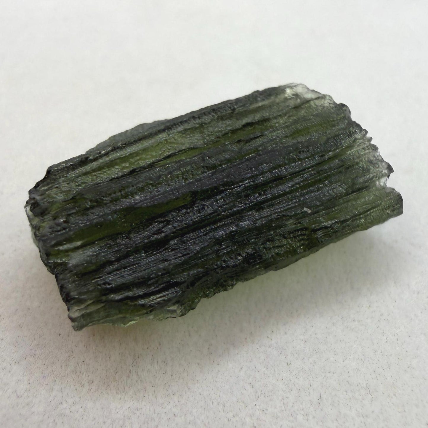 Moldavite Tektite Specimen: Authentic Crystal, 3.76g/18.8ct