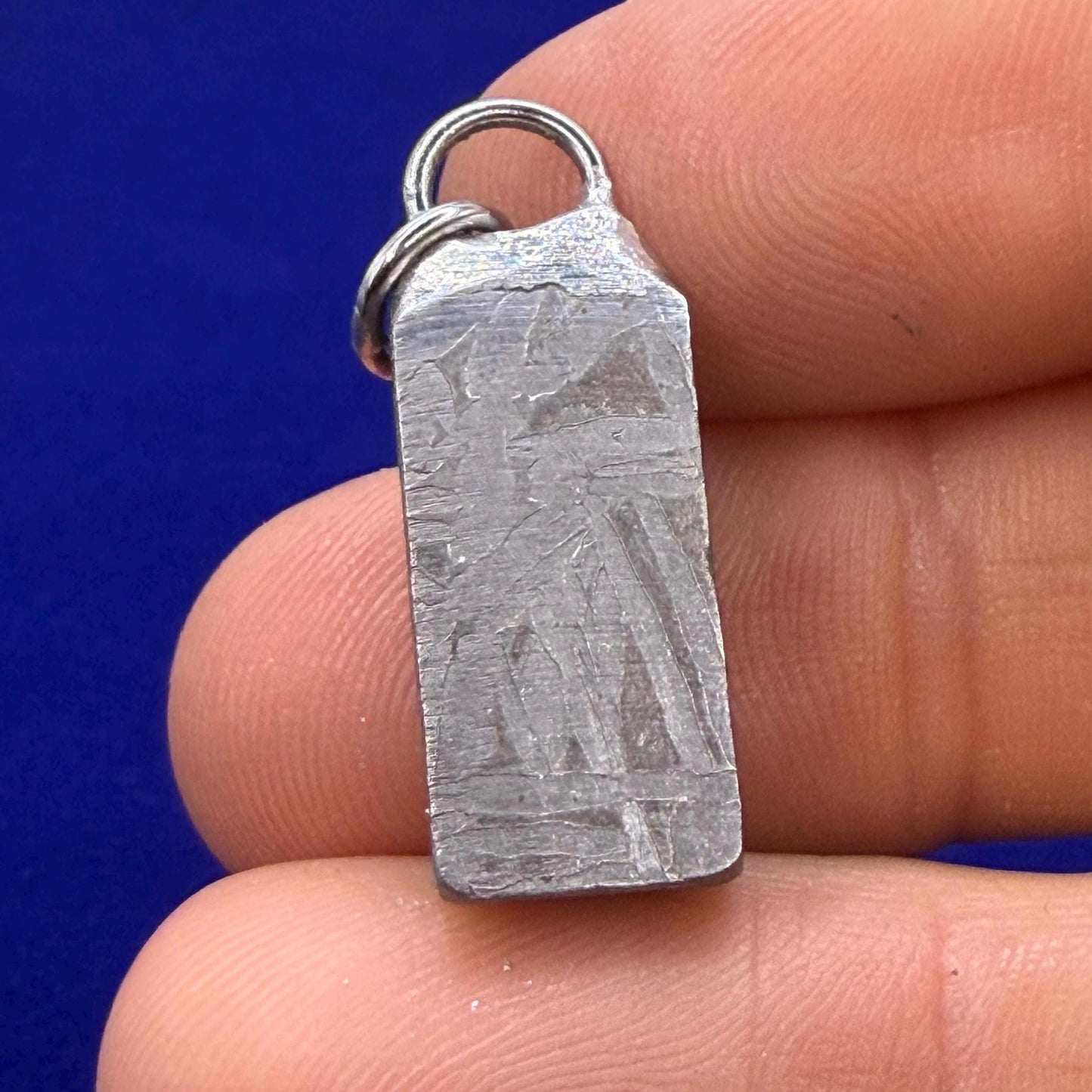 Aletai Meteorite Pendant, Space Jewelry, Etched Iron Widmanstätten 8.02g