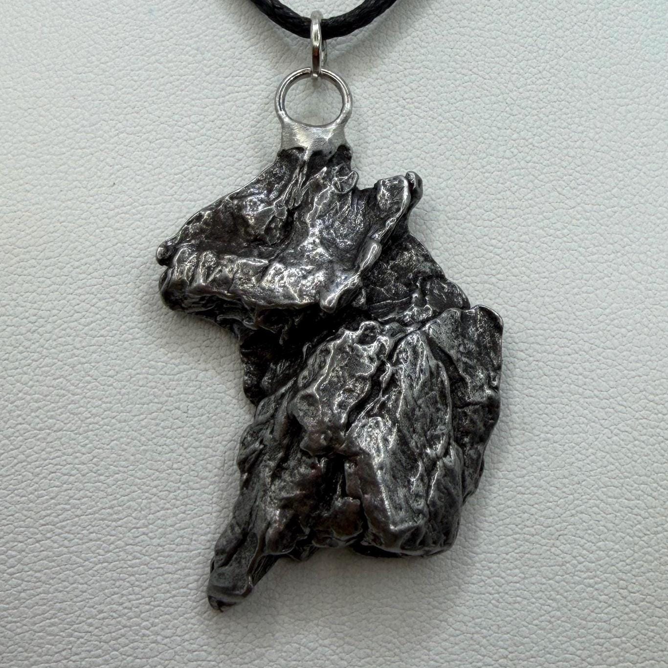 Campo del Cielo Meteorite Pendant: Authentic Iron Meteorite Jewelry, 22.94g
