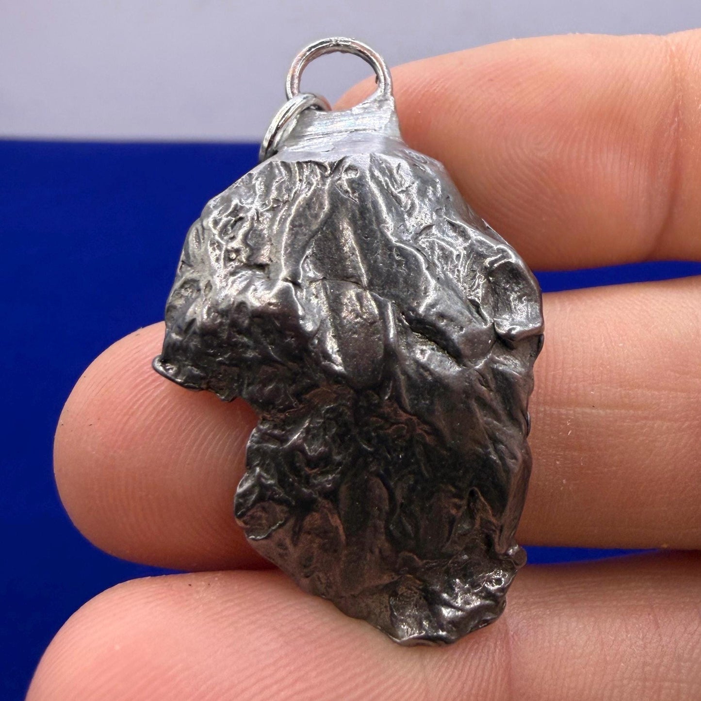 Gebel Kamil Iron Meteorite Pendant, 17.31 grams, Egypt, Authentic Meteorite