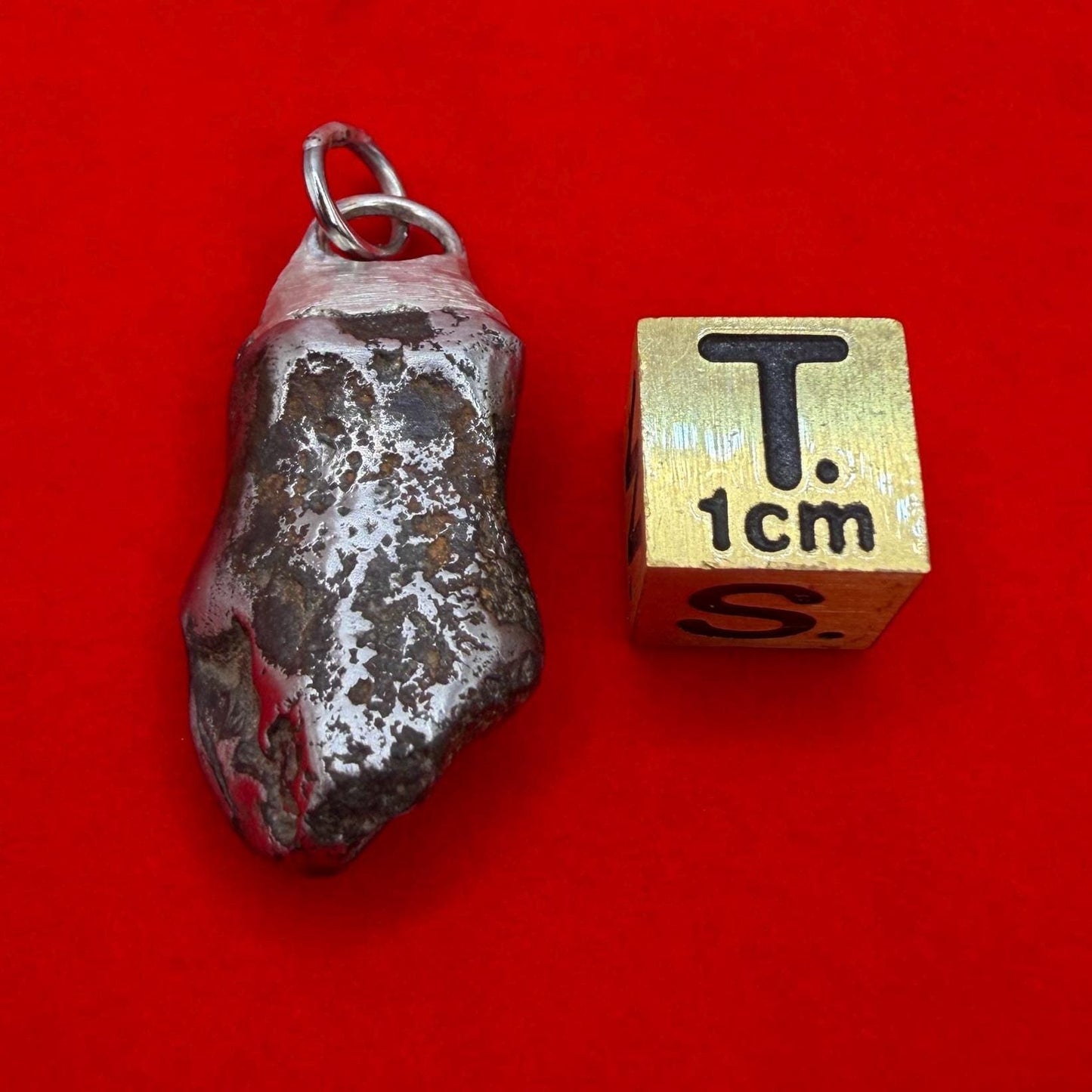 Sikhote-Alin Iron Meteorite Pendant: Astronomy Space Gift, 10.67g