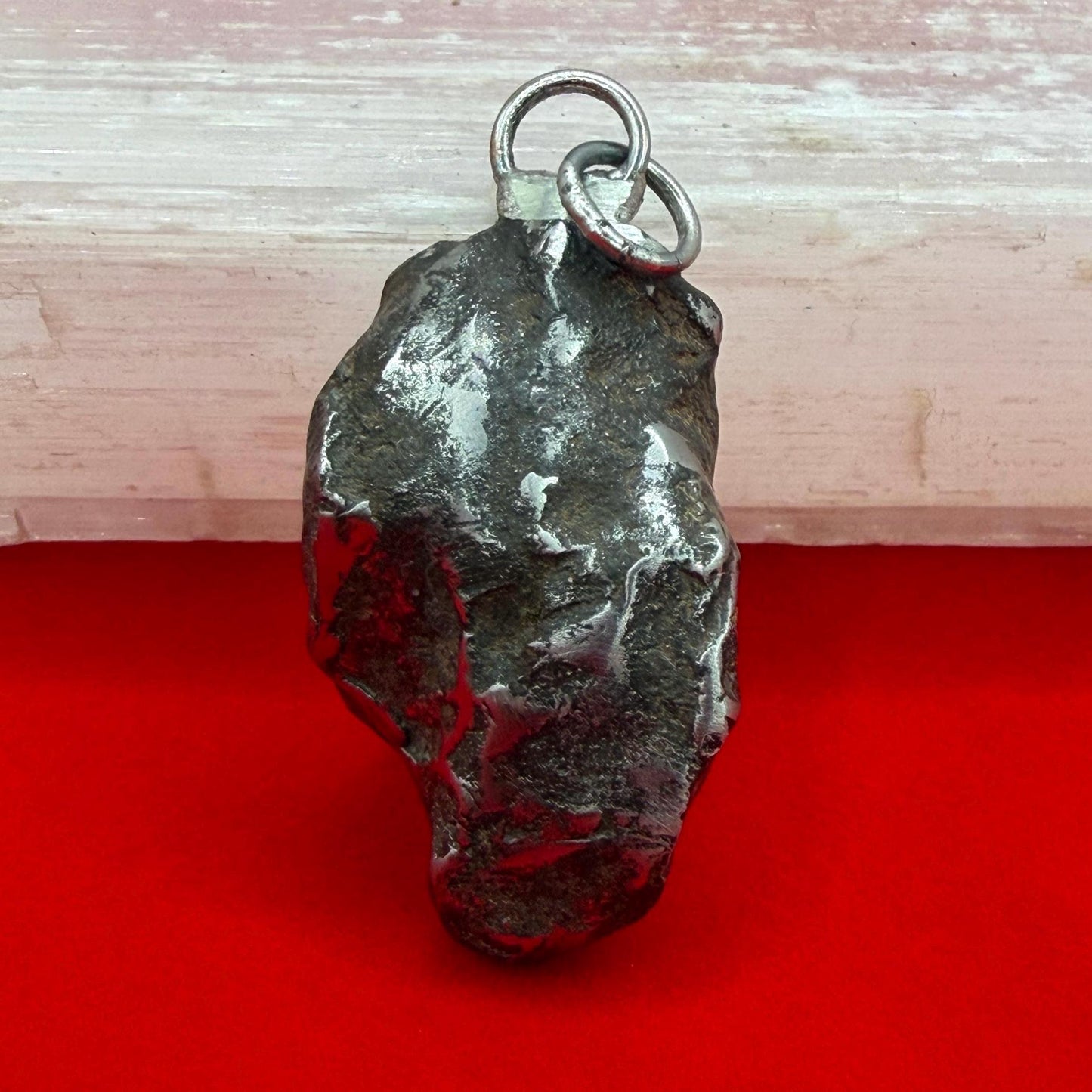 Gebel Kamil Iron Meteorite Pendant, 23.46 grams, Egypt, Authentic Meteorite