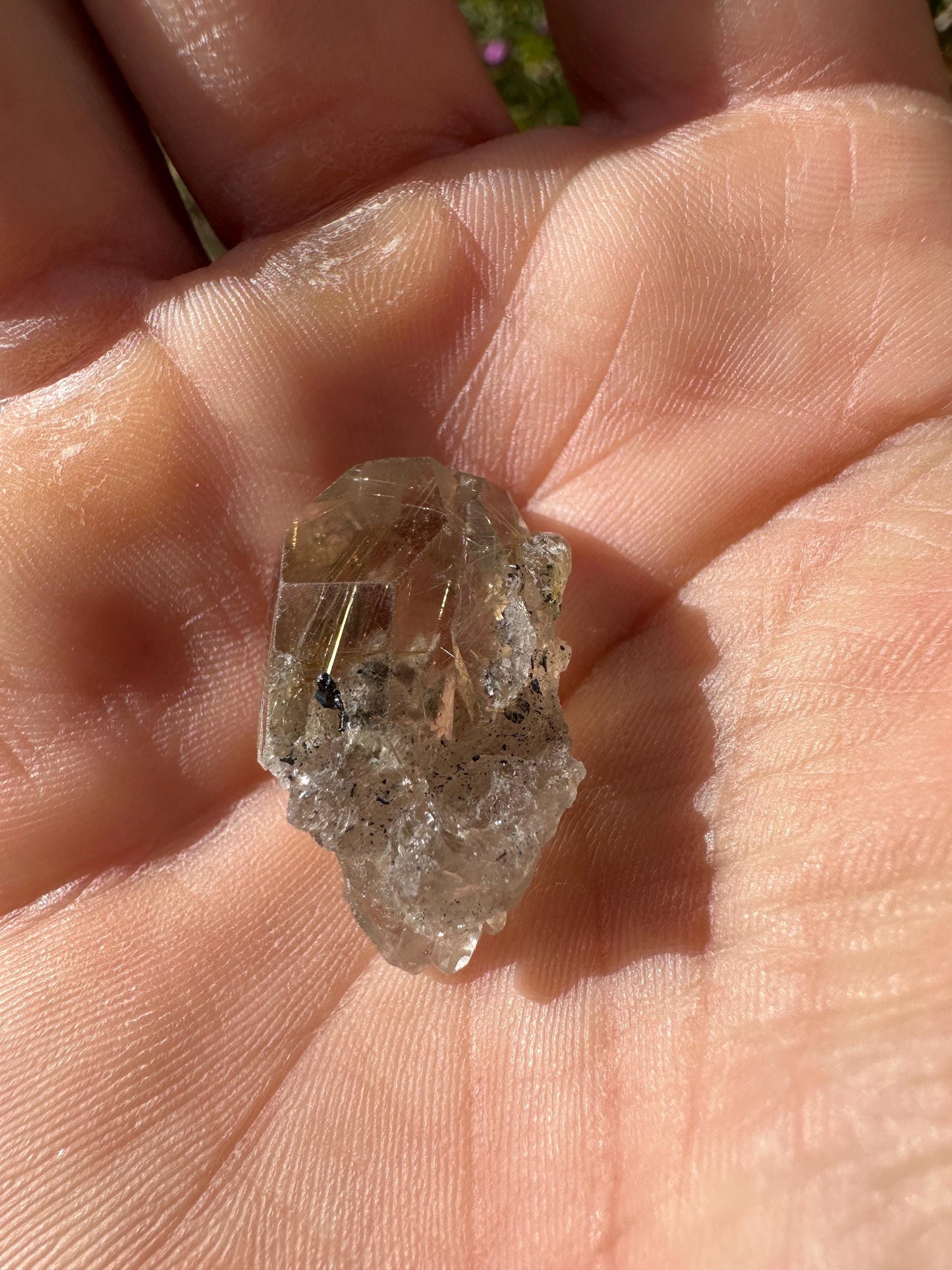 Twin Golden Rutilated Quartz Crystal: Brazilian Fine Crystal, 5.65 grams