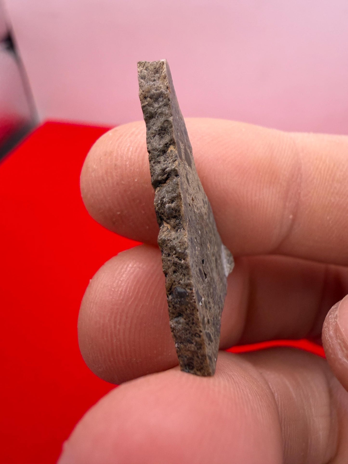 Oued el Hamim 001 Lunar Meteorite Slice, Aqueously Altered Moon Rock (1.48g)
