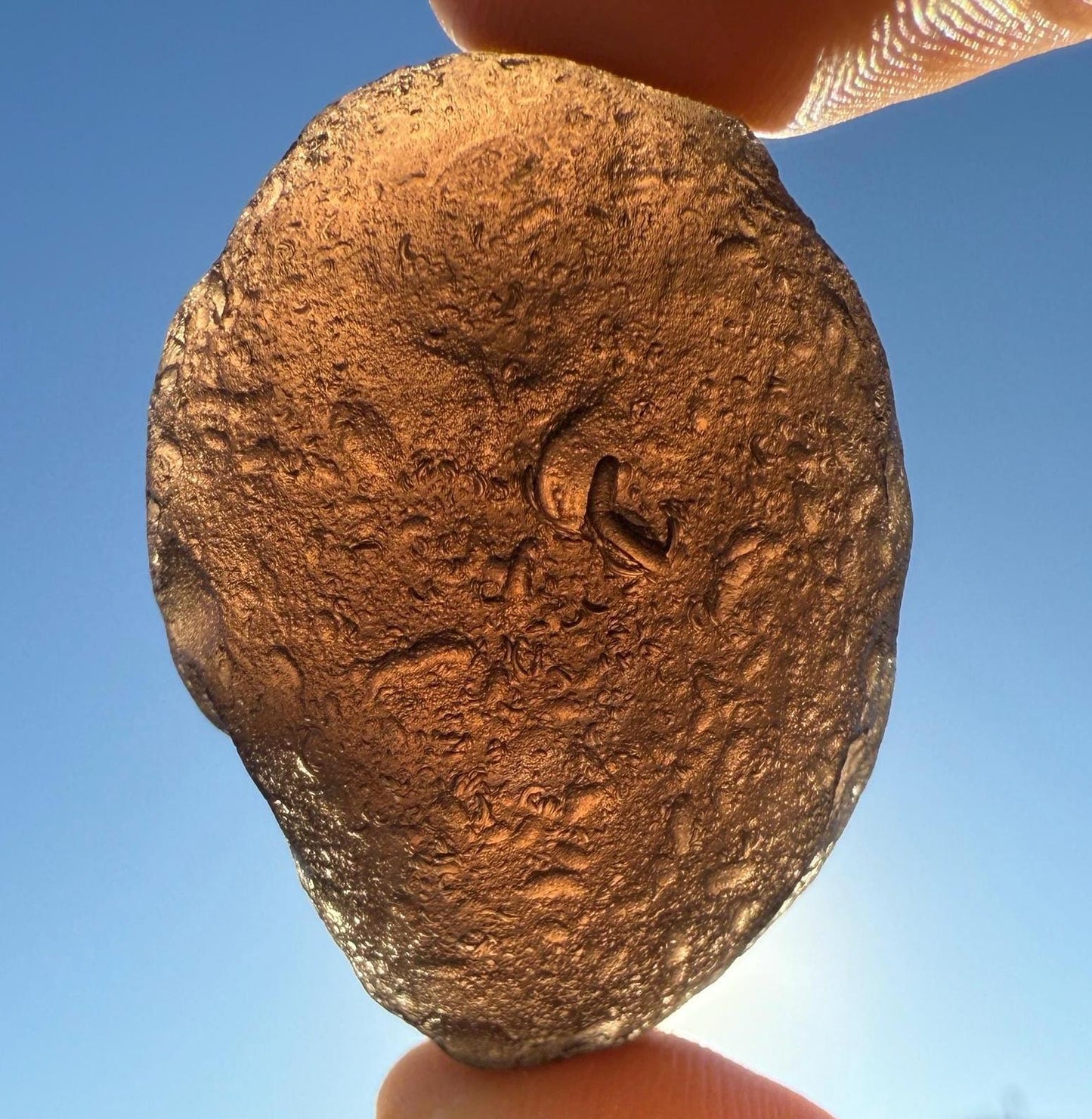 Colombianite Specimen: Translucent Tektite, Shamanic Healing Stone, Pseudo-Tektite, 33.20 grams
