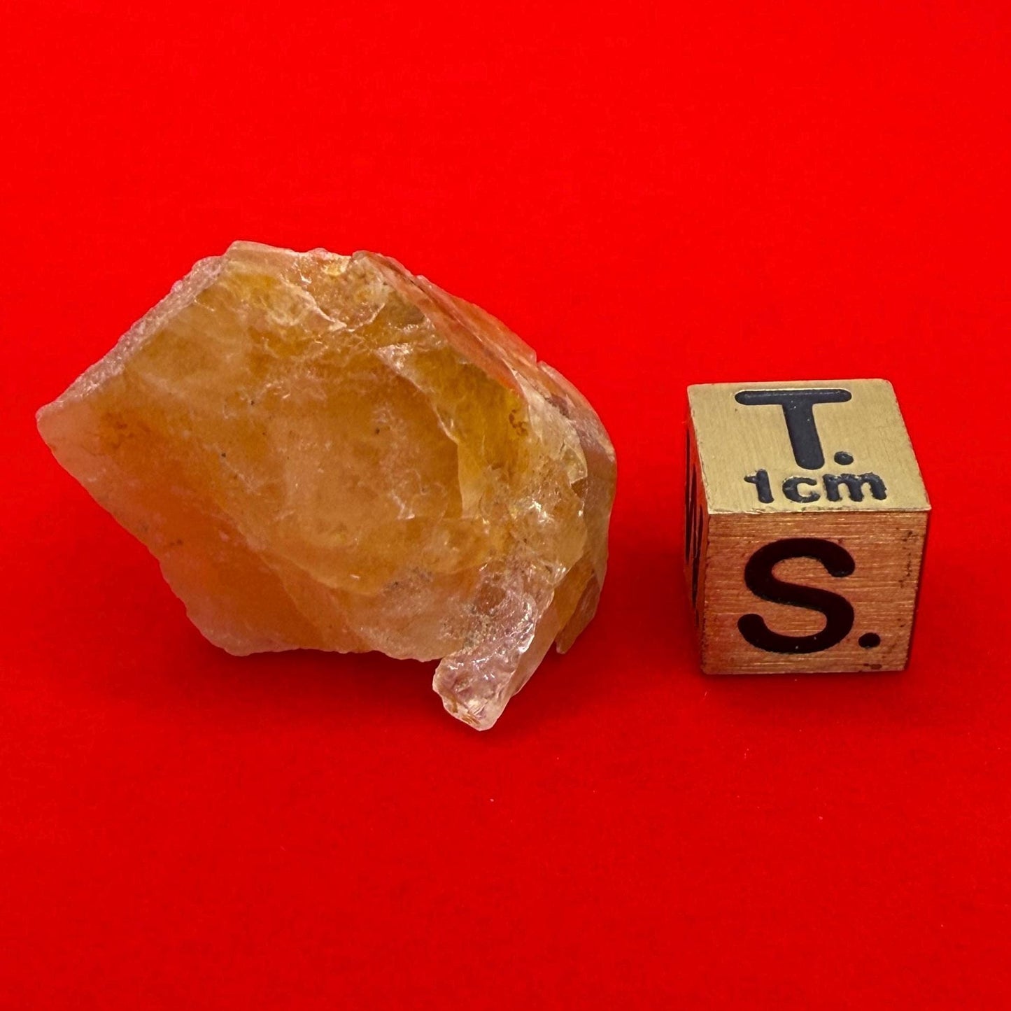 Golden Brazilian Phenacite Crystal: High-Vibration Gemstone, 7.89g/39.45ct