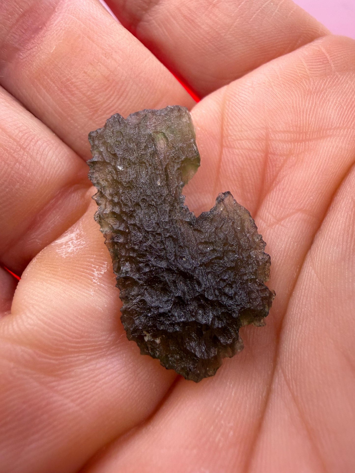 Authentic Moldavite Tektite Specimen: 2.80 grams, Reiki Talisman