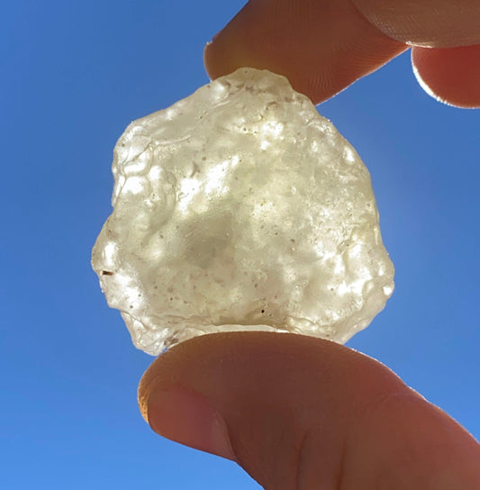 Libyan Desert Glass: Golden Tektite Talisman (27.17 grams)