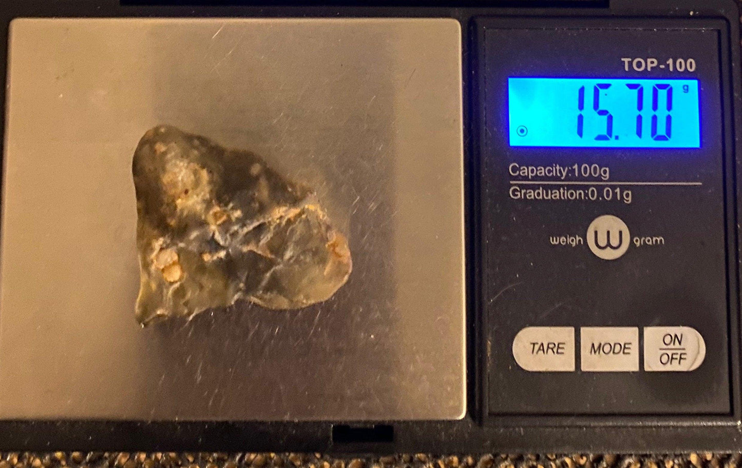 Libyan Desert Glass Tektite: Golden Green Talisman, Rare and Unique Tektite, 15.70 grams