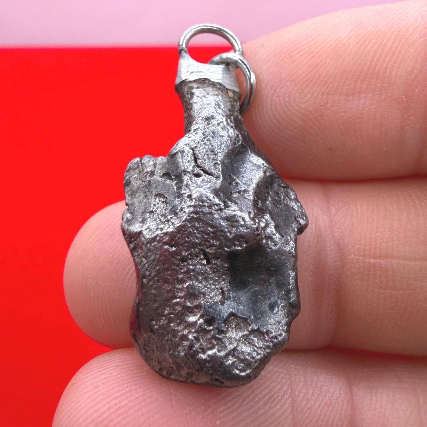 Sikhote-Alin Iron Meteorite Pendant: Astronomy Space Gift, 10.16g