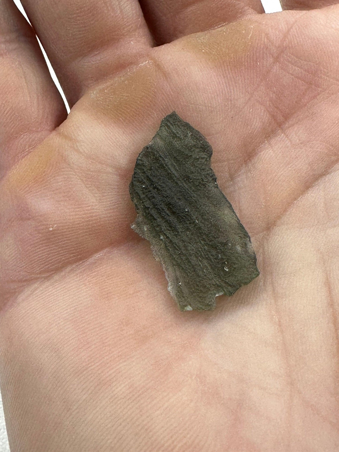 Moldavite Tektite Crystal Specimen, Spiritual Talisman (1.59 grams)