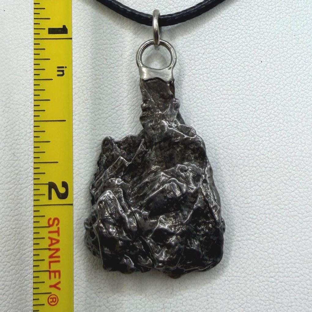 Campo del Cielo Meteorite Pendant, Authentic Astronomy Gift, Cosmic Jewelry, 13.90 grams