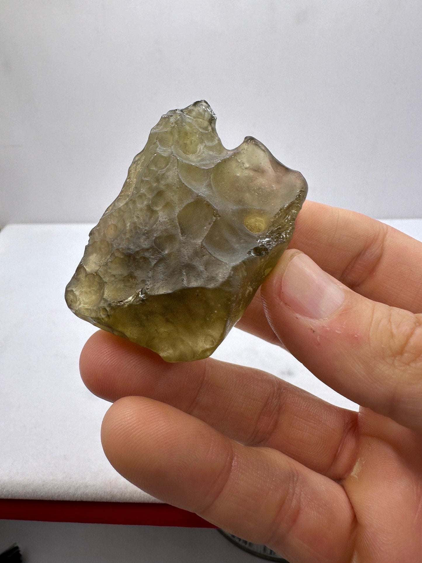 Greenish Libyan Desert Glass: Golden Tektite Talisman, 54.68 grams