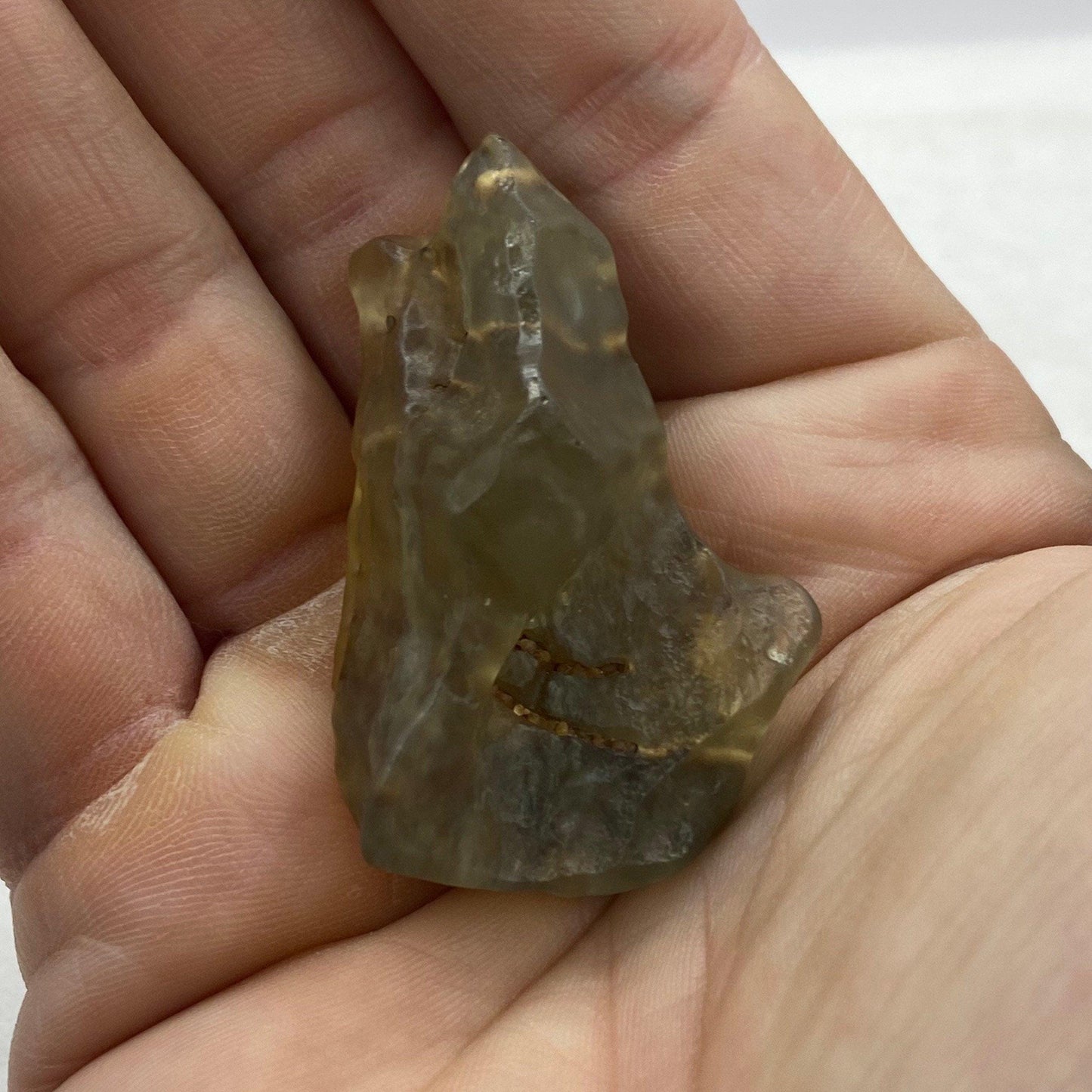 Libyan Desert Glass Tektite: Golden Crystal Talisman, 20.32 grams