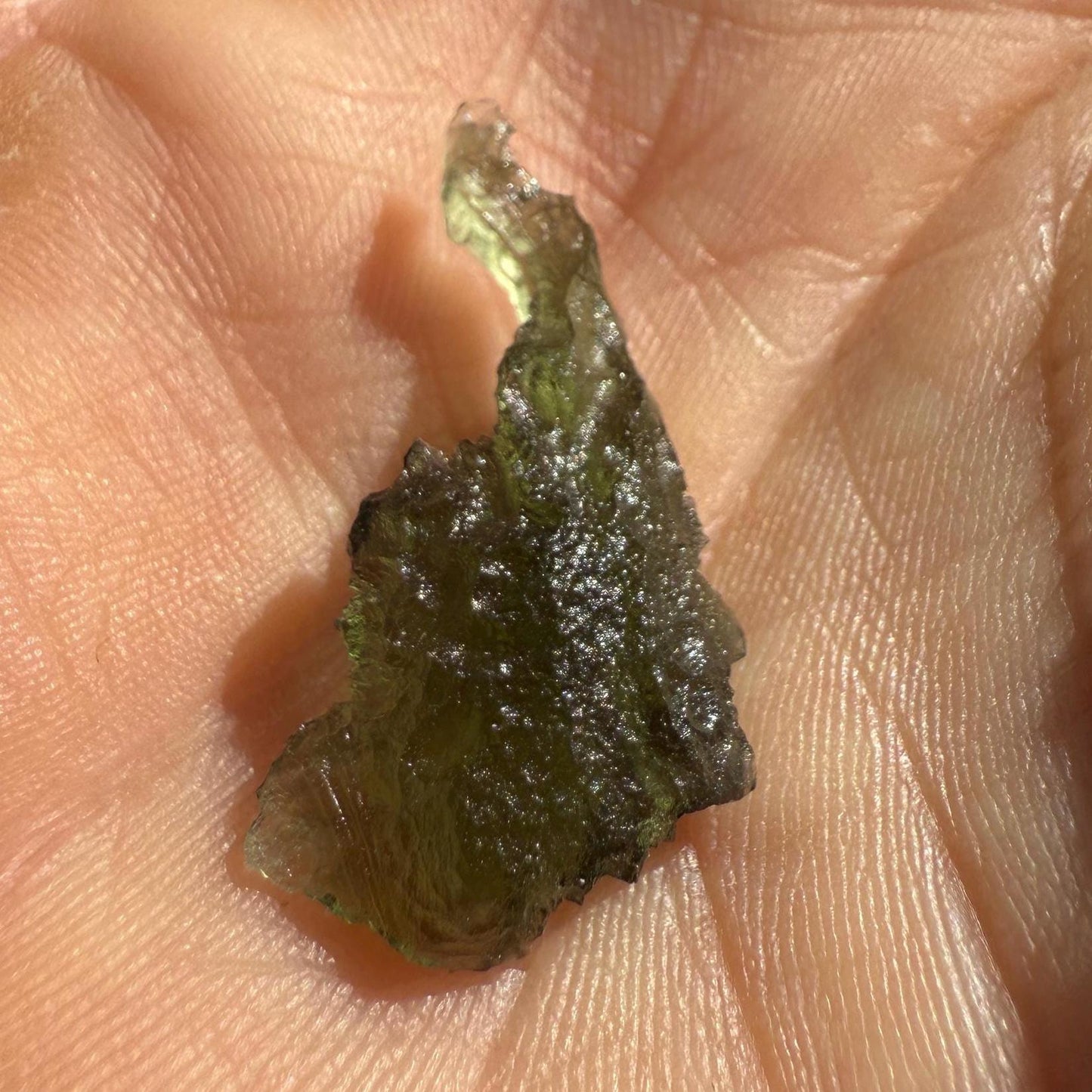 Authentic Moldavite Tektite Specimen, Czech Republic, 1.38 grams
