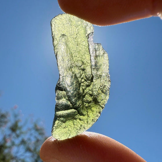 Authentic Moldavite Tektite Specimen: Czech Republic, Reiki Energy, 4.95g/24.75ct