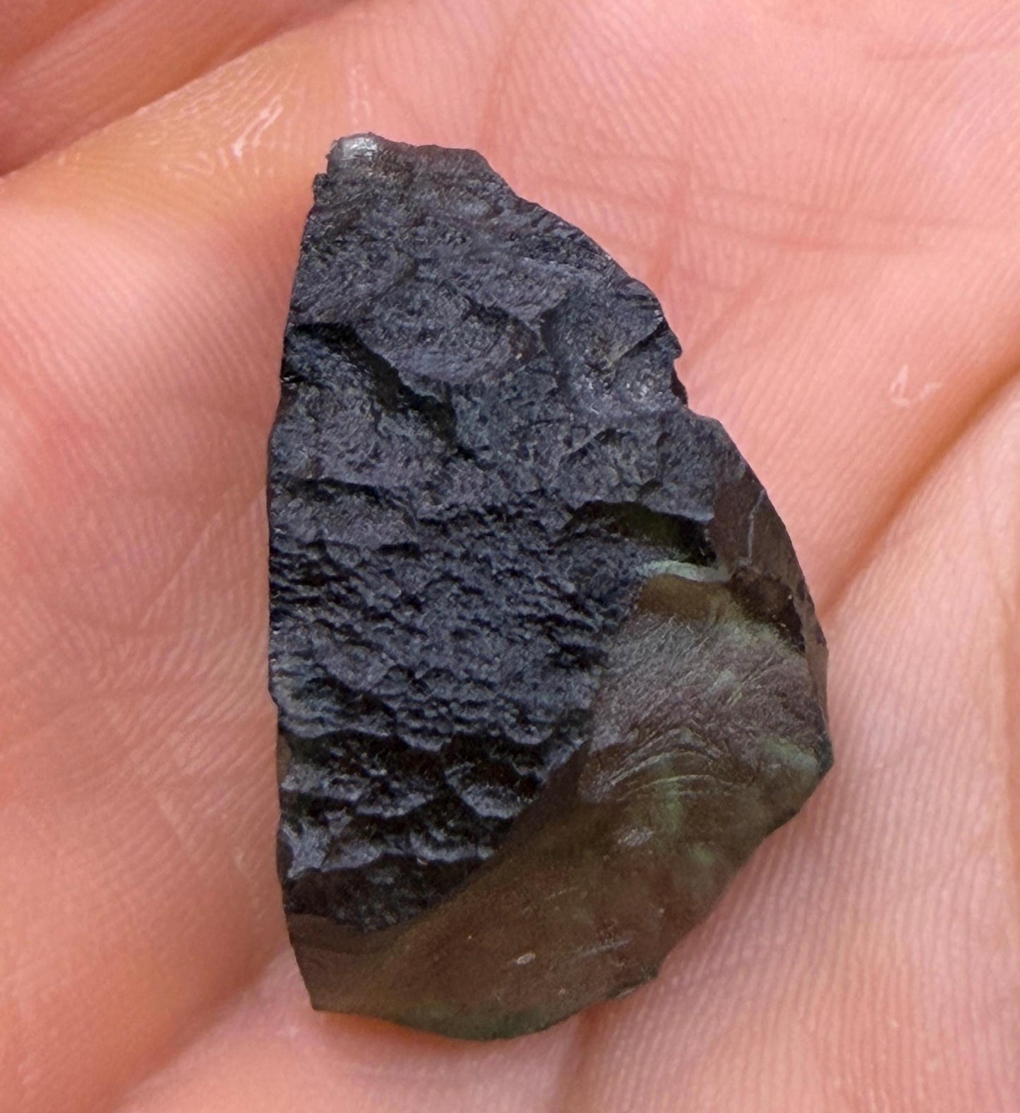 Authentic Moldavite Tektite Specimen: 3.53 grams, Reiki Talisman