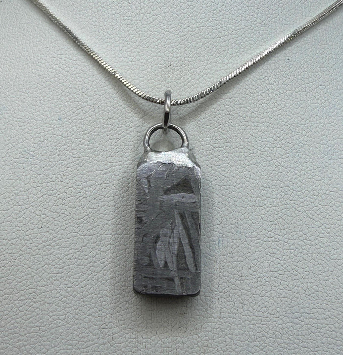 Aletai Meteorite Pendant, Space Jewelry, Etched Iron Widmanstätten 8.02g