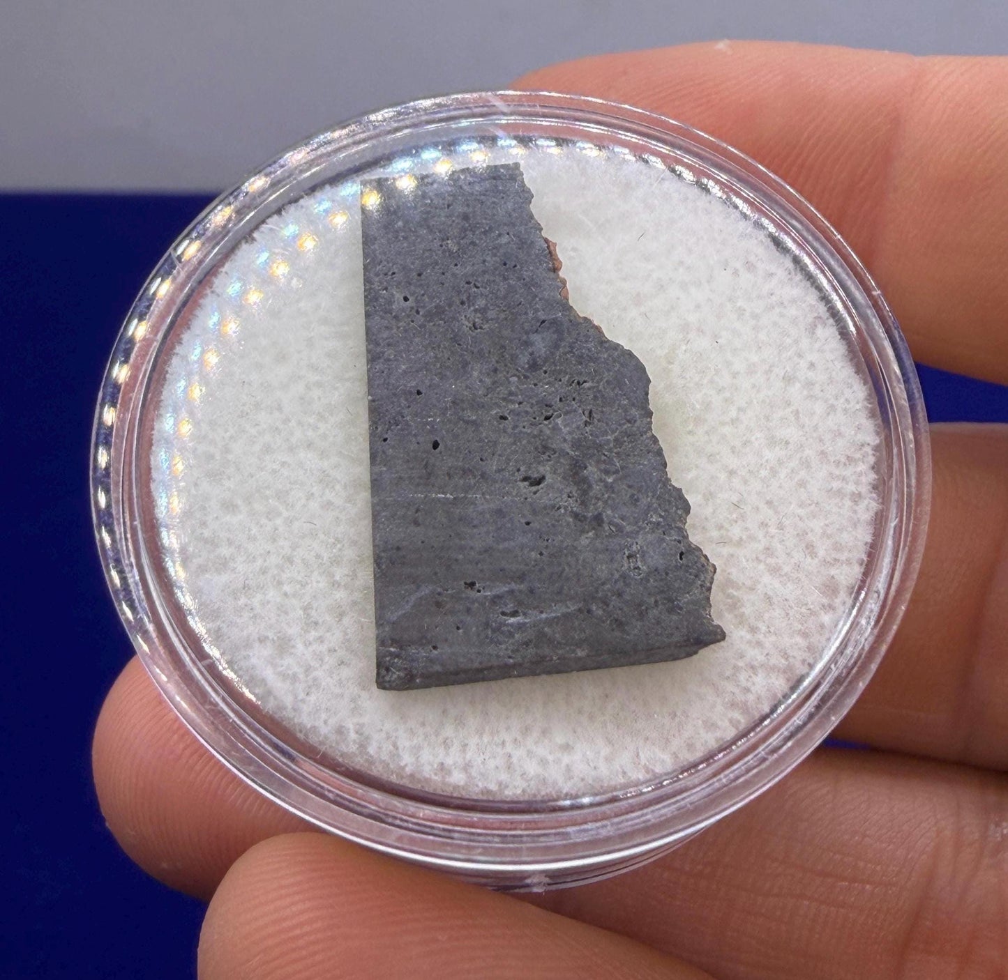NWA 16315 Lunar Melt Breccia Meteorite Slice, Authentic Moon Rock, Mauritania, 1.43g