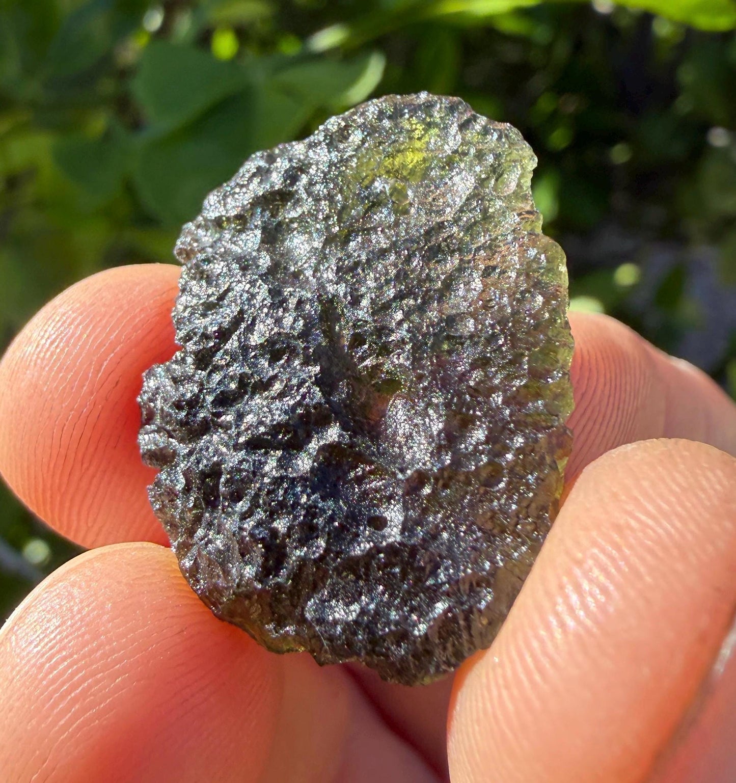 Authentic Moldavite Tektite Specimen: 4.37 grams, Reiki Talisman