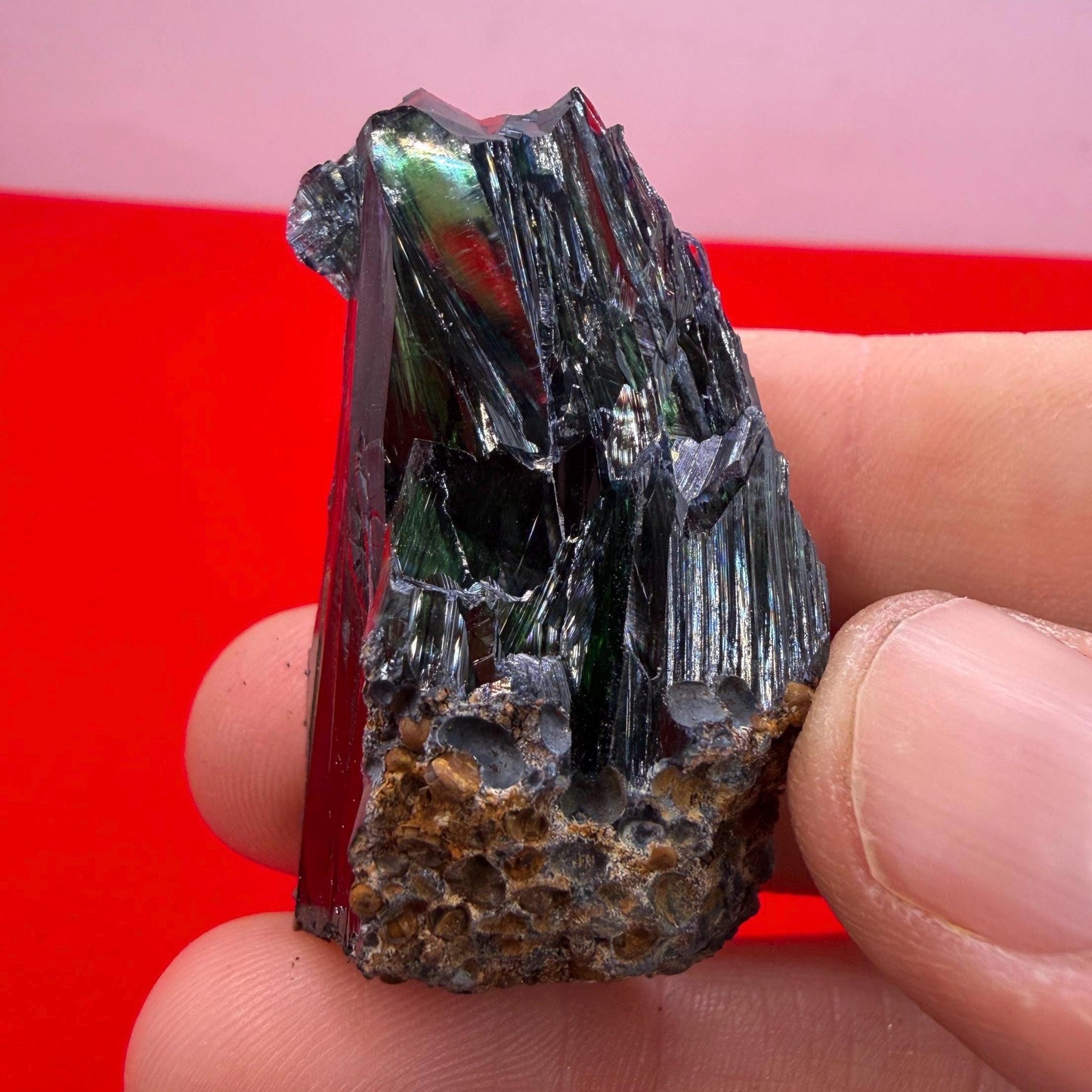 Rare Brazilian Vivianite Crystal: Reiki Energy Stone, Collector's Gem, 22.44g/112.2ct