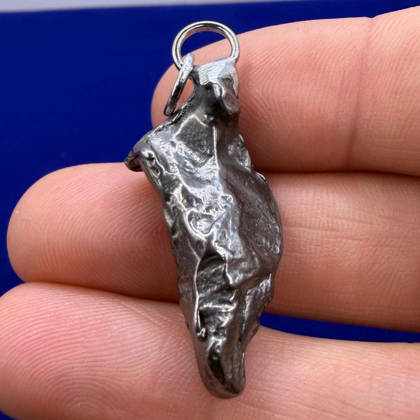 Gebel Kamil Iron Meteorite Pendant, 10.15 grams, Egypt, Authentic Meteorite