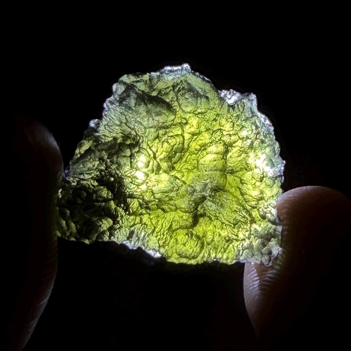 Authentic Moldavite Tektite Specimen, Czech Republic, 4.92 grams
