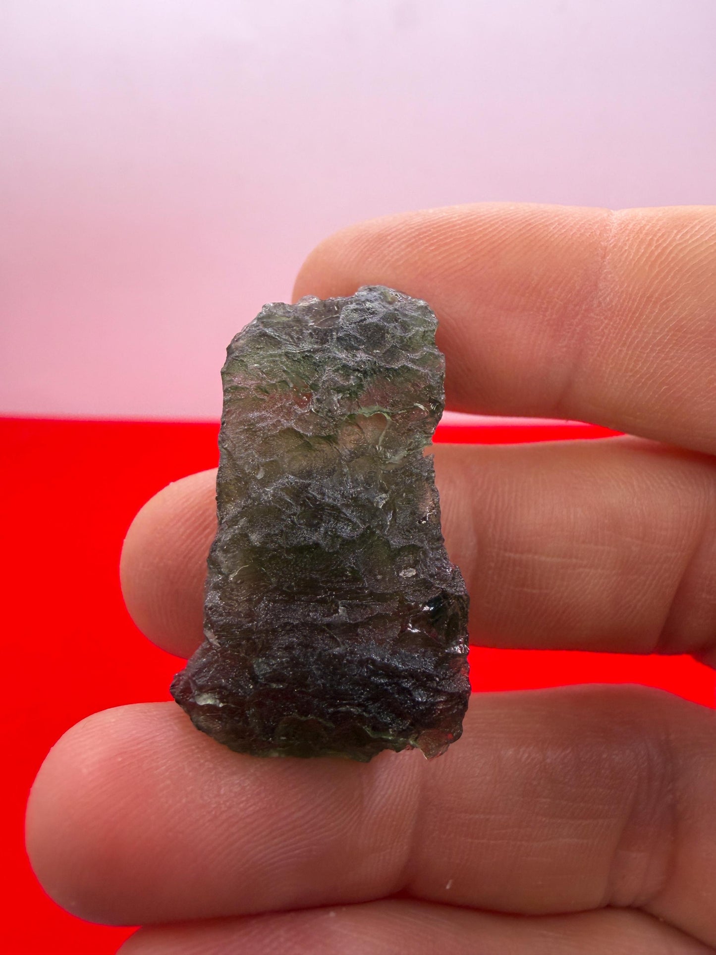 Authentic Moldavite Tektite Specimen, Reiki Healing Crystal, 7.04g/35.2ct