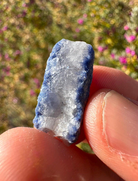 Raw Dumortierite Crystal, Vibrant Blue Mineral Specimen, Bahia Brazil