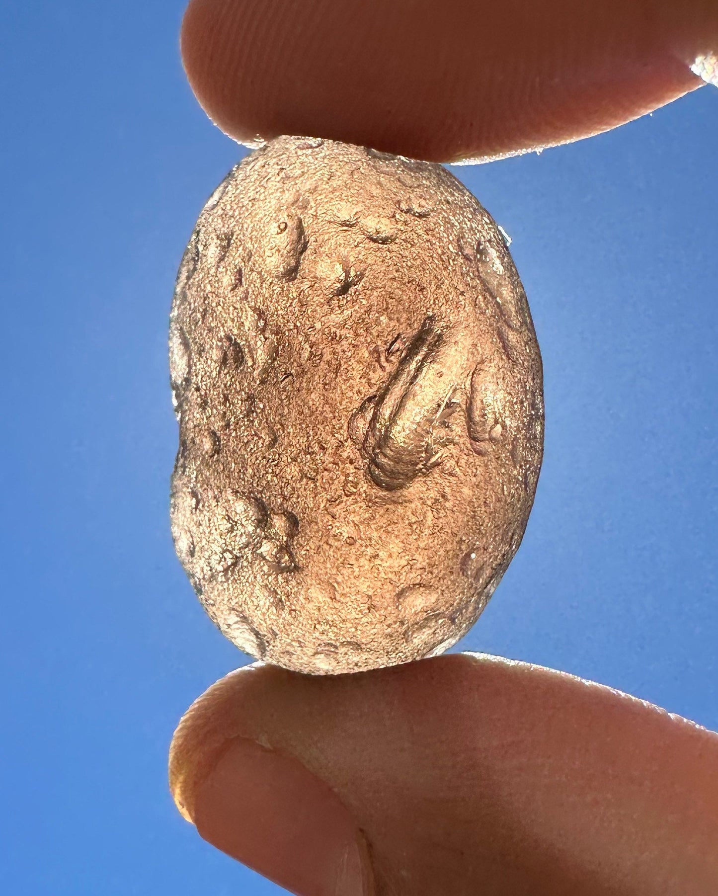 Colombianite Specimen: Translucent Pseudo-Tektite, Shamanic Healing Stone, 8.23 grams